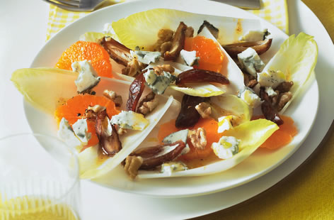 Chicory, satsuma and date salad